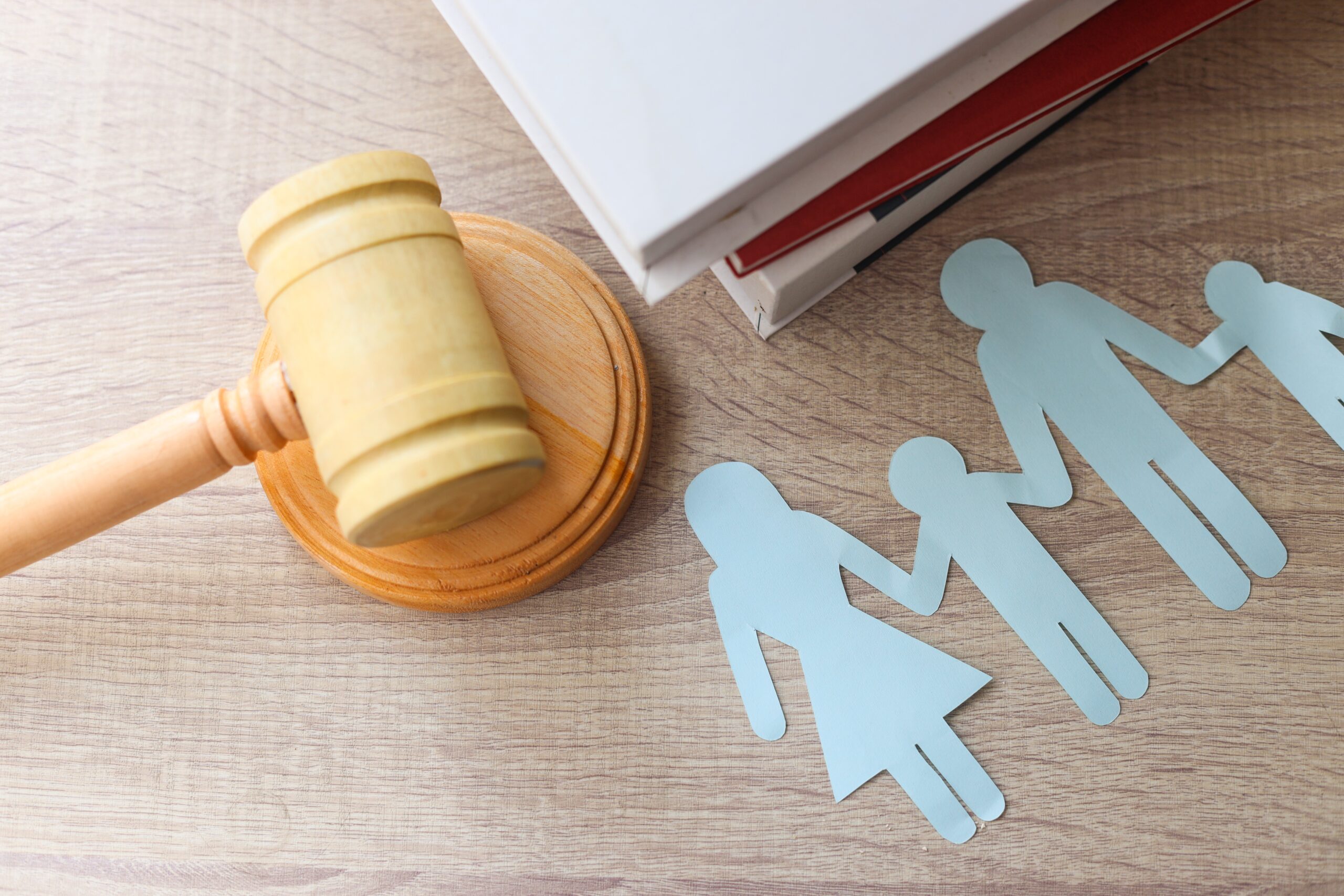 Family divorce court and custody concept