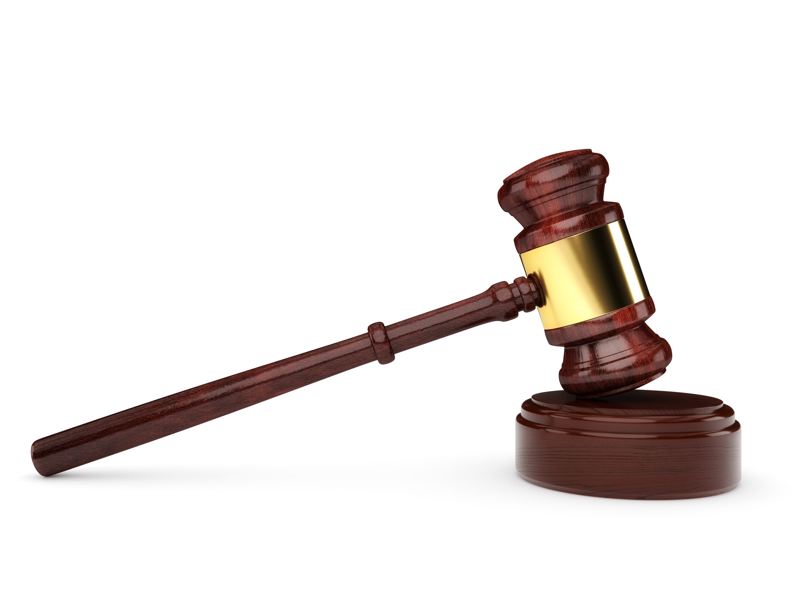 Gavel Isolated on White - 3D Illustration