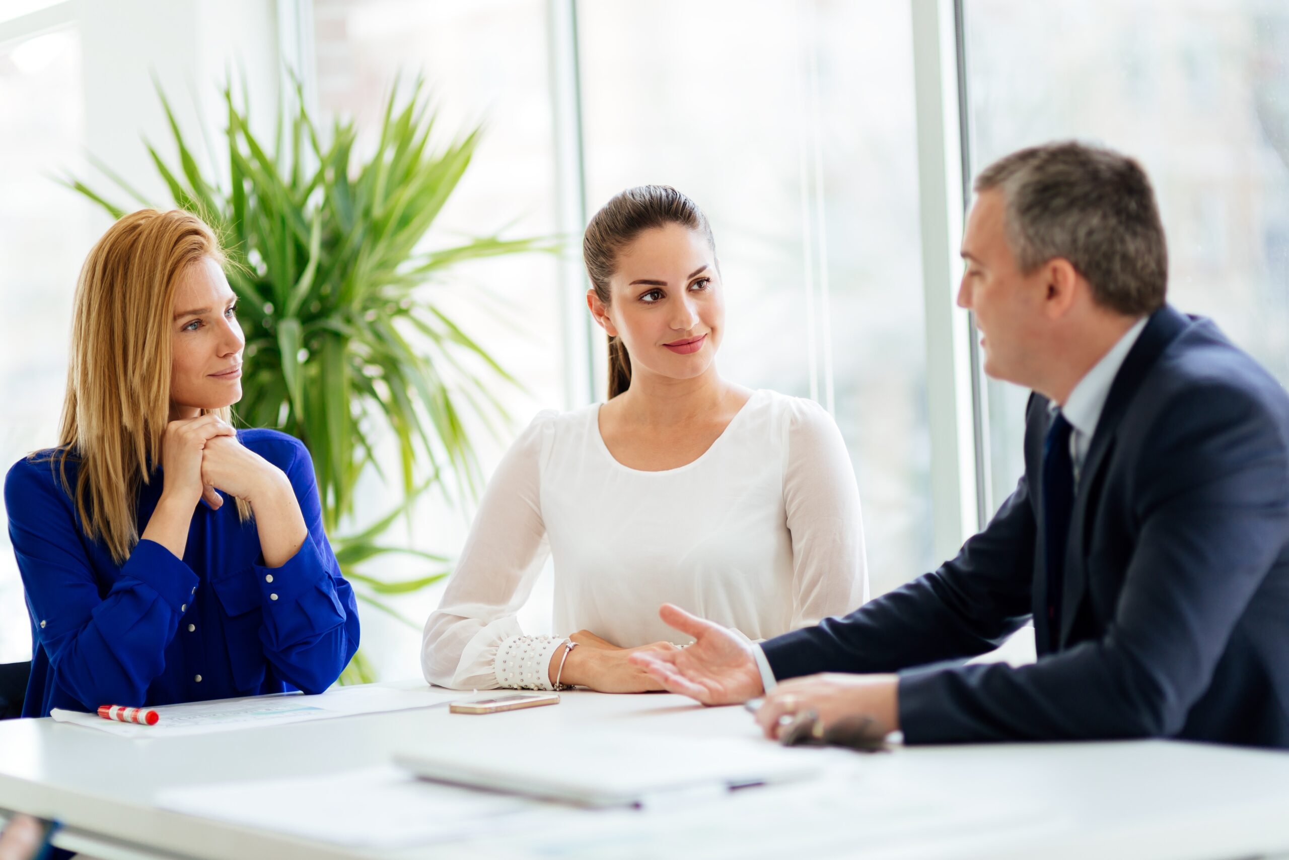 Group of business people working as team in office