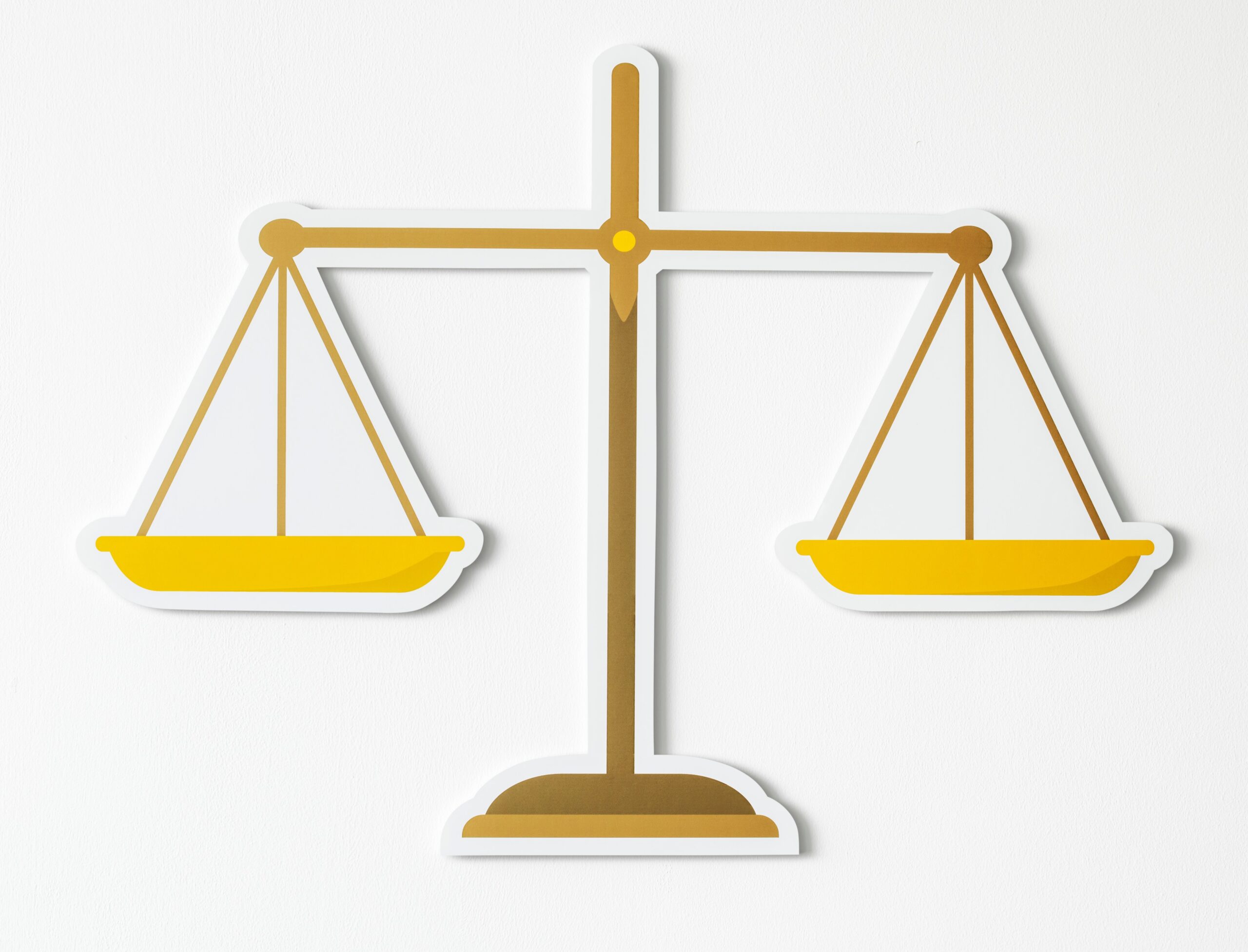 Legal scale of justice icon