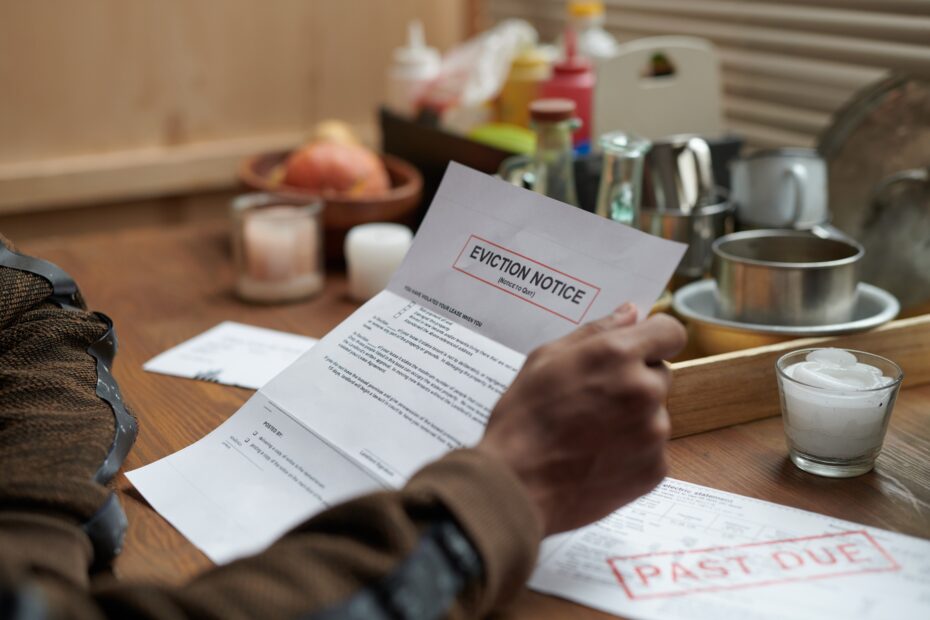 Receiving Eviction Notice While Sitting at Table